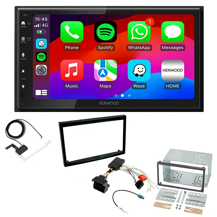 Peugeot Partner II 2008-2018 Kenwood Wired Android Auto / CarPlay DAB+ Stereo Upgrade Pack
