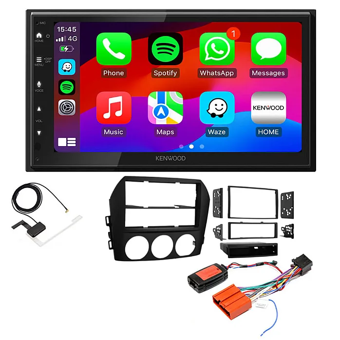 Mazda MX-5 2005-2009 Kenwood Wired Android Auto / CarPlay DAB+ Stereo Upgrade Pack