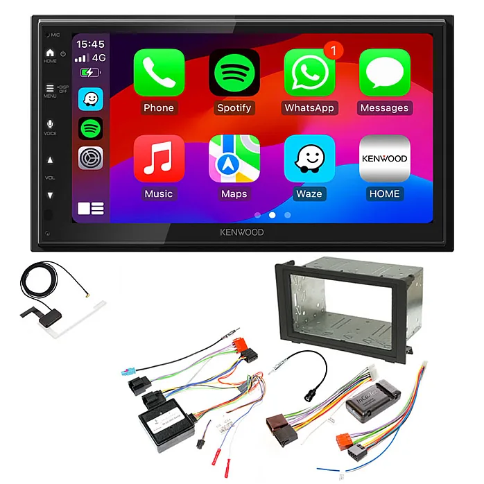 Saab 9-3 2006-2013 Kenwood Wired Android Auto / CarPlay Bluetooth DAB+ Stereo Upgrade Pack