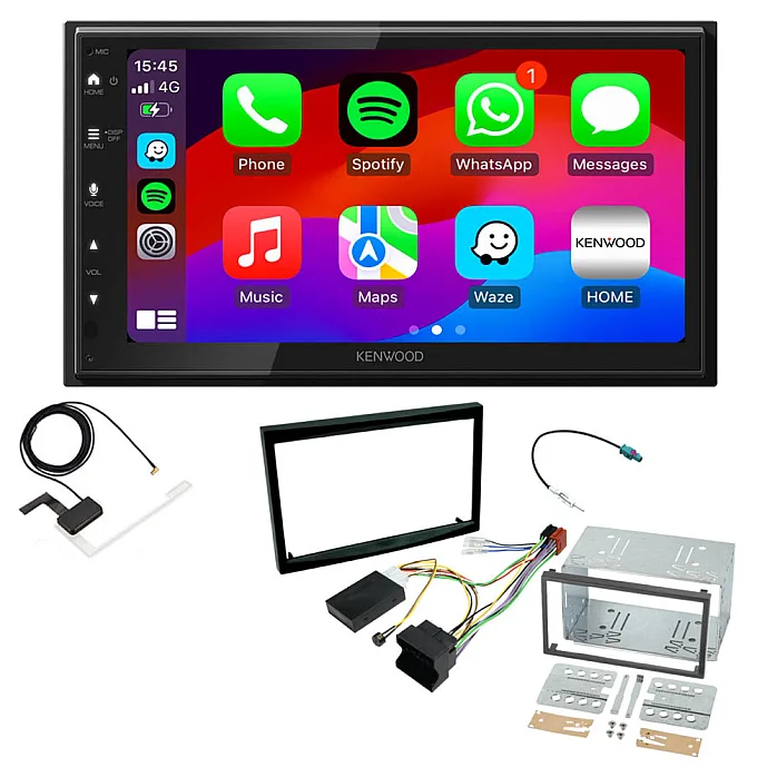 Peugeot Partner II 2008-2018 Kenwood Wired Android Auto / CarPlay DAB+ Stereo Upgrade Pack