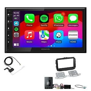 Alfa Romeo Giulietta (2014-2021) Kenwood Wired Android Auto / CarPlay Bluetooth DAB+ Stereo Upgrade Pack