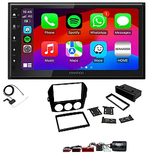 Mazda Miata, MX-5 (BOSE / Non BOSE) Kenwood Wired Android Auto / CarPlay Bluetooth DAB+ Stereo Upgrade Pack