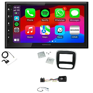 Renault Trafic 2014-2017 Kenwood DMX5023DABS Wired Android Auto / CarPlay Bluetooth DAB+ Stereo Upgrade Pack