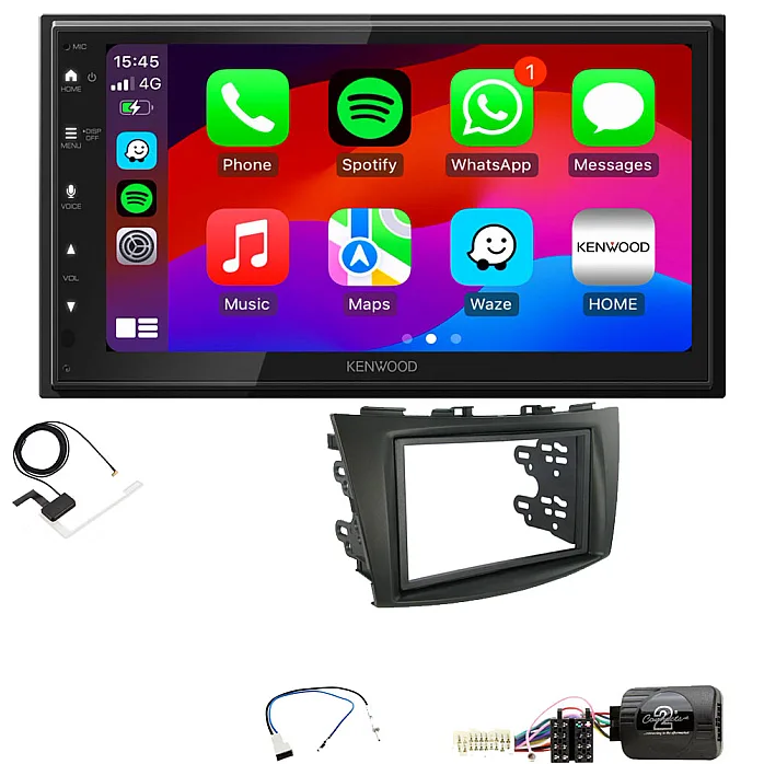 Suzuki Swift 2011-2017 Kenwood Wired Android Auto / CarPlay Bluetooth DAB+ Stereo Upgrade Pack