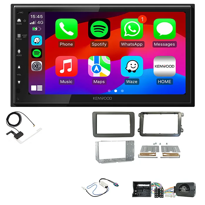 Volkswagen Kenwood DMX5023DABS Wired Android Auto / CarPlay Bluetooth DAB+ Stereo Upgrade Pack