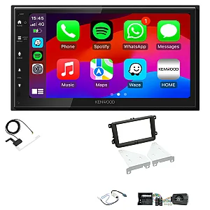 VW Beetle, Caddy, Jetta, Sharan, T-6 Kenwood Wired Android Auto / CarPlay Bluetooth DAB+ Stereo Upgrade Pack
