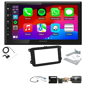 Volkswagen Scirocco, Tiguan, Touran, Vento Kenwood Wired Android Auto / CarPlay Bluetooth DAB+ Stereo Upgrade Pack