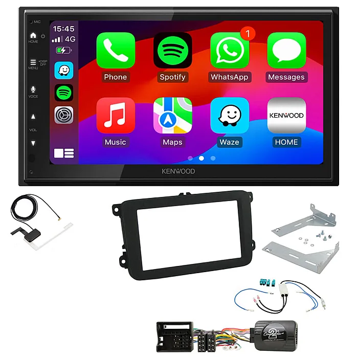 Volkswagen Transporter T5 / T5.1 Kenwood DMX5023DABS Wired Android Auto / CarPlay Bluetooth DAB+ Stereo Upgrade Pack
