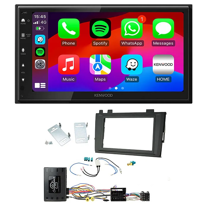 VW Transporter T6.1 2019> Kenwood 6.8" Wired Android Auto / CarPlay Bluetooth DAB+ Stereo Upgrade Pack