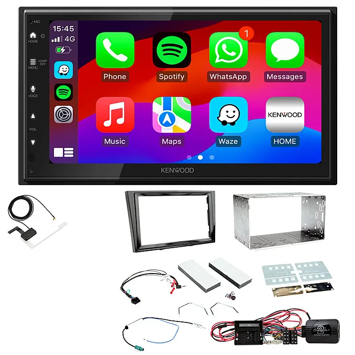 Vauxhall Astra, Corsa Kenwood Wired Android Auto / CarPlay Bluetooth DAB+ Stereo Upgrade Pack