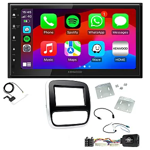 Vauxhall Vivaro 2014-2018 Kenwood Wired Android Auto / CarPlay Bluetooth DAB+ Stereo Upgrade Pack