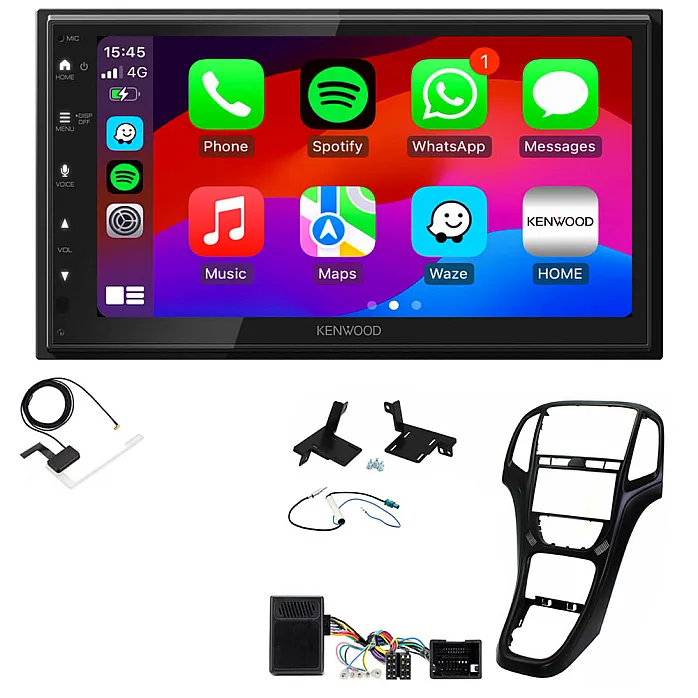Vauxhall Astra 2010 - 2016 Kenwood Wired Android Auto / CarPlay Bluetooth DAB+ Stereo Upgrade Pack