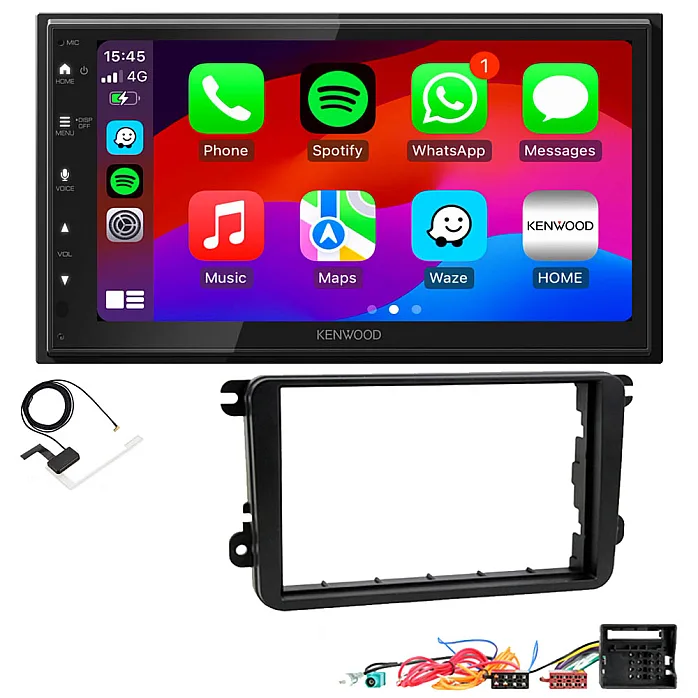 Volkswagen Kenwood DMX5023DABS 6.8" Screen Wired Android Auto / CarPlay Bluetooth DAB+ Stereo Upgrade Pack