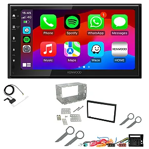 VW Polo 9N3 2005-2009 Kenwood DMX5023DABS Wired Android Auto / CarPlay Bluetooth DAB+ Stereo Upgrade Pack