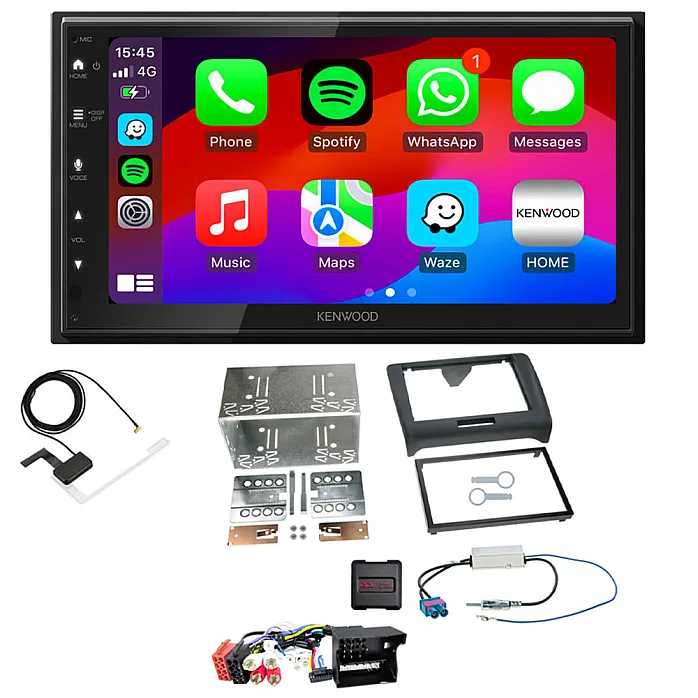 Audi TT 2006-2014 Kenwood Wired Android Auto / CarPlay Bluetooth DAB+ Stereo Upgrade Pack