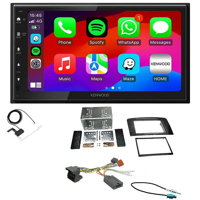 Mercedes ML 2005-2011 Kenwood Wired Android Auto / CarPlay Bluetooth DAB+ Stereo Upgrade Pack