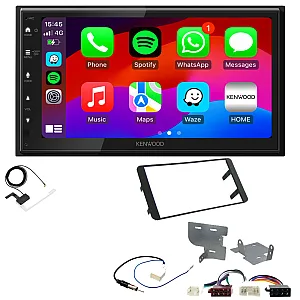 Toyota GT86 2012 - 2021 Black Kenwood Wired Android Auto / CarPlay Bluetooth DAB+ Stereo Upgrade Pack