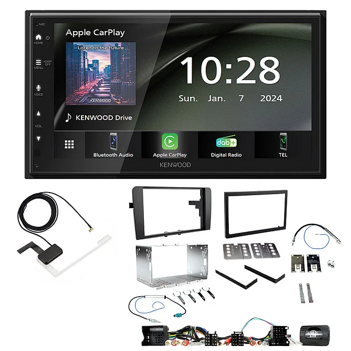 Audi A3 2003 - 2012 8P Kenwood 6.8" Wireless CarPlay / Android Auto, DAB+ Bluetooth Stereo Upgrade Pack