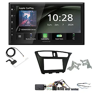 Honda Civic 2012 - 2015 Kenwood 6.8" Wireless CarPlay / Android Auto, DAB+ Bluetooth Stereo Upgrade Pack