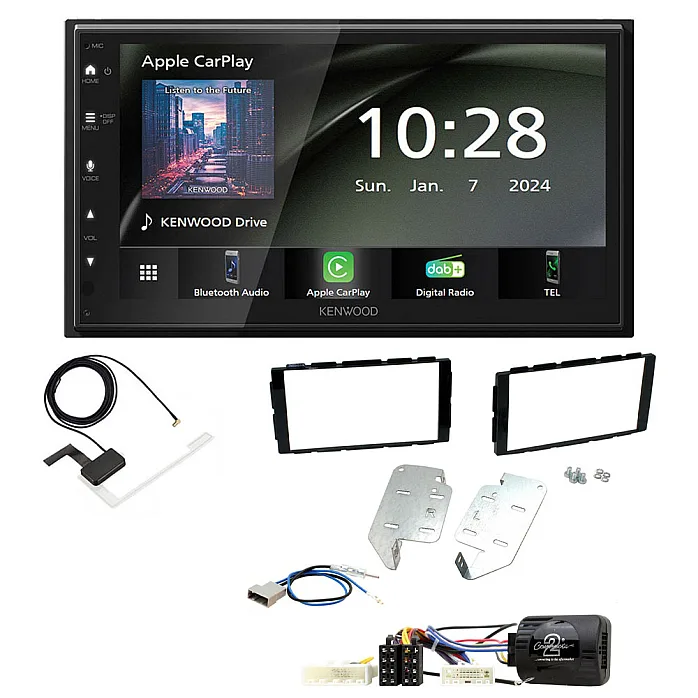 Nissan Juke (2014-2019) Kenwood 6.8" Wireless CarPlay / Android Auto DAB+ Bluetooth Stereo Upgrade Pack