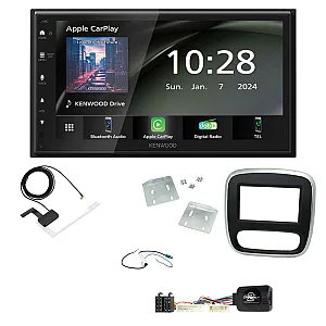 Renault Trafic (2014-2017) Kenwood 6.8" Wireless CarPlay / Android Auto DAB+ Bluetooth Stereo Upgrade Pack