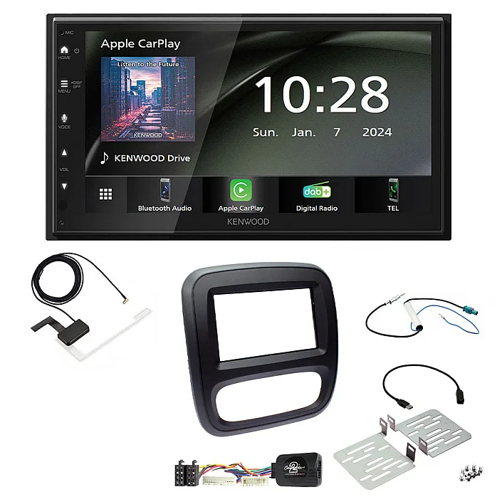 Vauxhall Vivaro (2014-2018) 6.8" Wireless CarPlay / Android Auto DAB+ Bluetooth Stereo Upgrade Pack