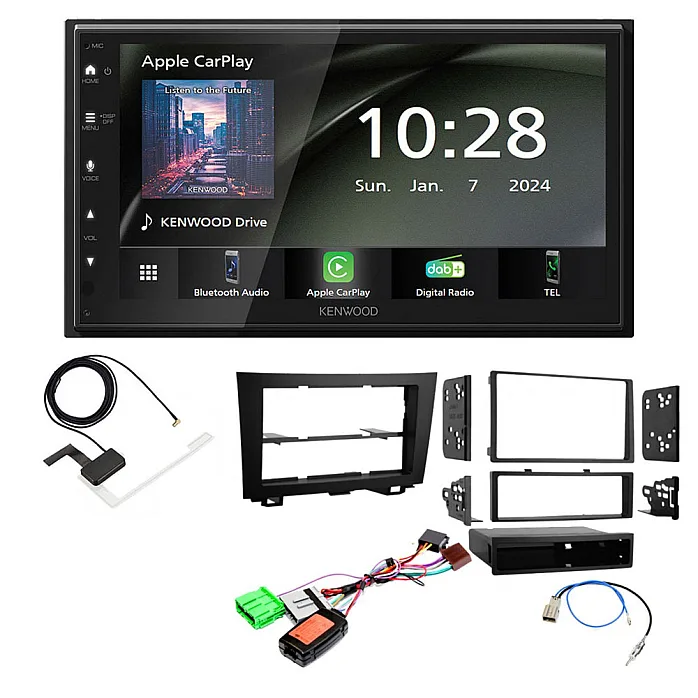 Honda CR-V 2007-2011 Kenwood 6.8" Wireless CarPlay / Android Auto, DAB+ Bluetooth Stereo Upgrade Pack