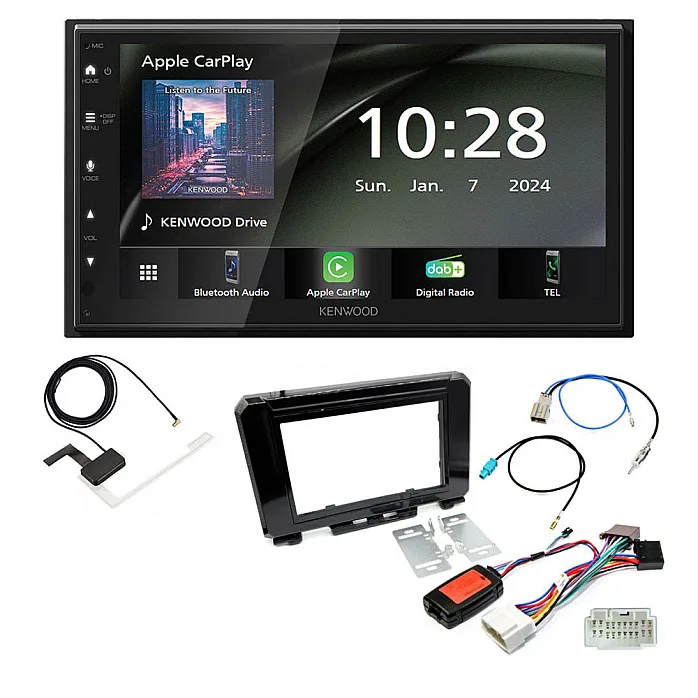 Suzuki Jimny 2018> Kenwood 6.8" Wireless CarPlay / Android Auto DAB+ Bluetooth Stereo Upgrade Pack