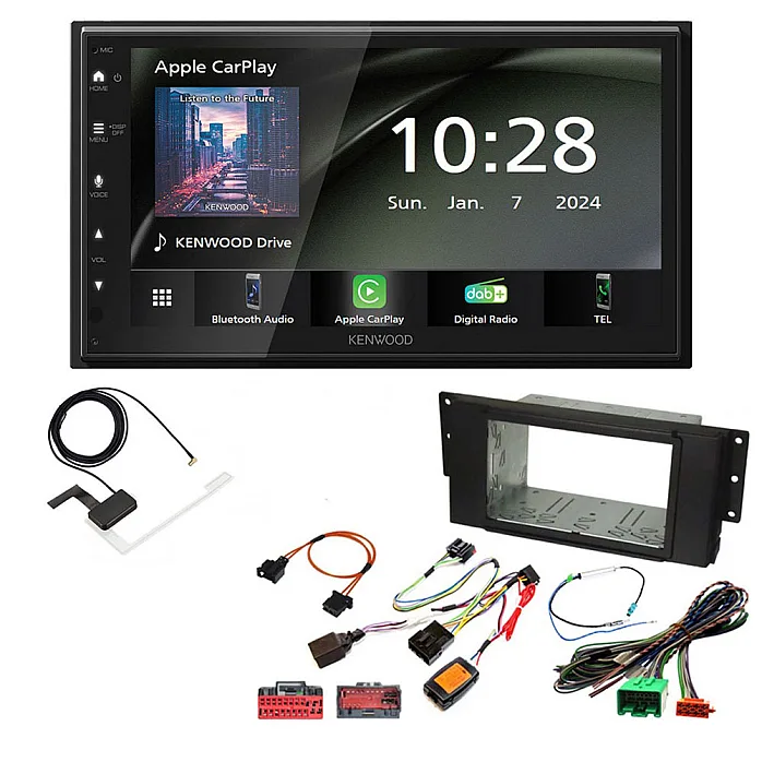 Range Rover Sport, Discovery 3 Kenwood 6.8" Wireless CarPlay / Android Auto DAB+ Bluetooth Stereo Upgrade Pack