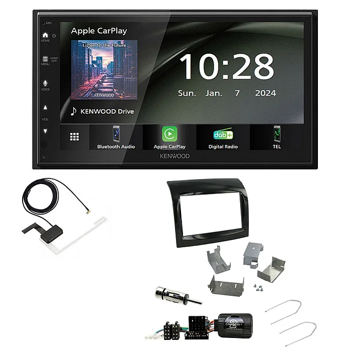 Citroen Relay 2012-2014 Kenwood 6.8" Wireless CarPlay / Android Auto, DAB+ Bluetooth Stereo Upgrade Pack