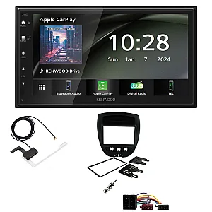 Citroen C1 2005 - 2014 Kenwood 6.8" Wireless CarPlay / Android Auto, DAB+ Bluetooth Stereo Upgrade Pack