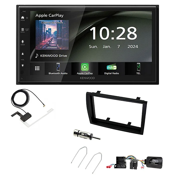 Fiat Ducato 2015-2020 Kenwood 6.8" Wireless CarPlay / Android Auto, DAB+ Bluetooth Stereo Upgrade Pack