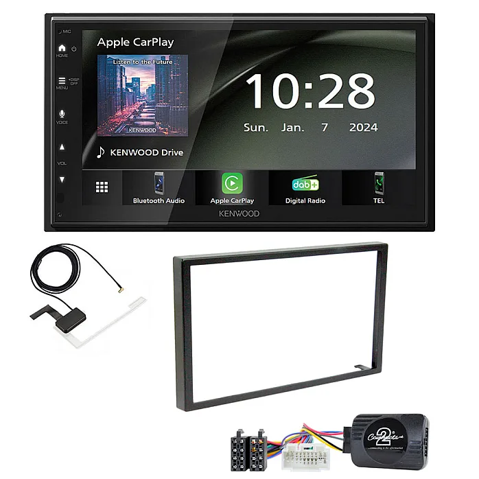 Honda CR-V 2005-2007 Kenwood 6.8" Wireless CarPlay / Android Auto, DAB+ Bluetooth Stereo Upgrade Pack