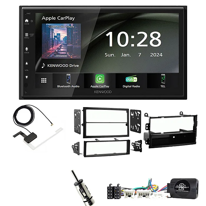 Nissan 350z (2003-2006) Kenwood 6.8" Wireless CarPlay / Android Auto DAB+ Bluetooth Stereo Upgrade Pack
