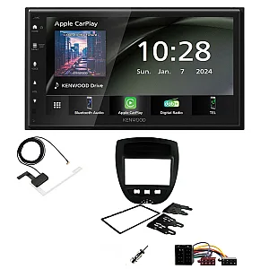 Peugeot 107 2005-2014 Kenwood 6.8" Wireless CarPlay / Android Auto DAB+ Bluetooth Stereo Upgrade Pack