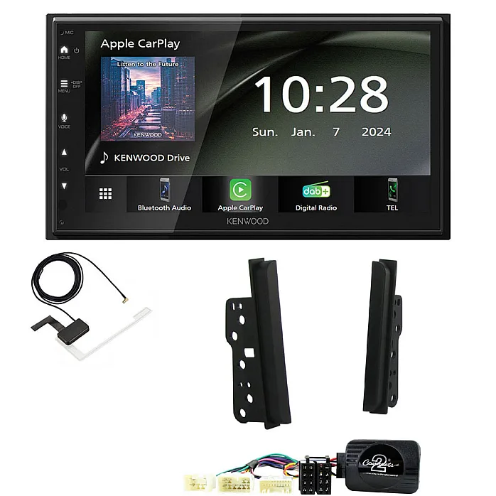 Toyota Alphard 2002 - 2008 Kenwood 6.8" Wireless CarPlay / Android Auto DAB+ Bluetooth Stereo Upgrade Pack