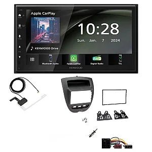 Toyota Aygo 2005 - 2014 Kenwood 6.8" Wireless CarPlay / Android Auto DAB+ Bluetooth Stereo Upgrade Pack