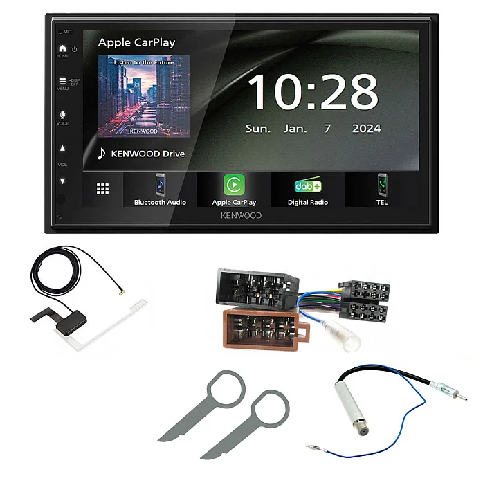 Volkswagen Kenwood 6.8" Wireless Apple CarPlay / Android Auto DAB+ Bluetooth Stereo Upgrade Pack
