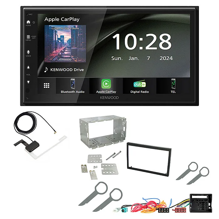 Volkswagen Polo 9N3 2005-2009 6.8" Wireless Apple CarPlay / Android Auto DAB+ Bluetooth Stereo Upgrade Pack