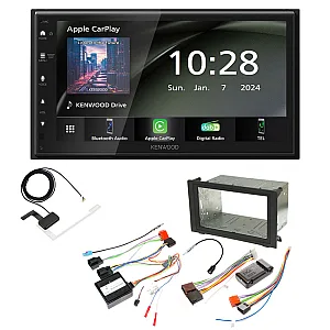 Saab 9-3 2006-2013 Kenwood 6.8" Wireless CarPlay / Android Auto, DAB+ Bluetooth Stereo Upgrade Pack