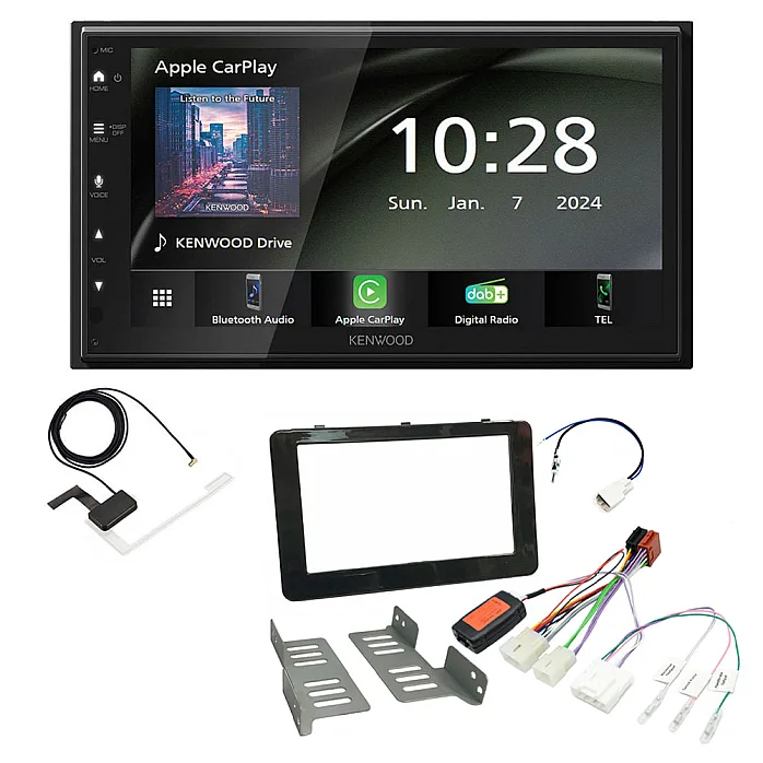 Toyota Hilux 2016 Onwards Kenwood 6.8" Wireless CarPlay / Android Auto DAB+ Bluetooth Stereo Upgrade Pack