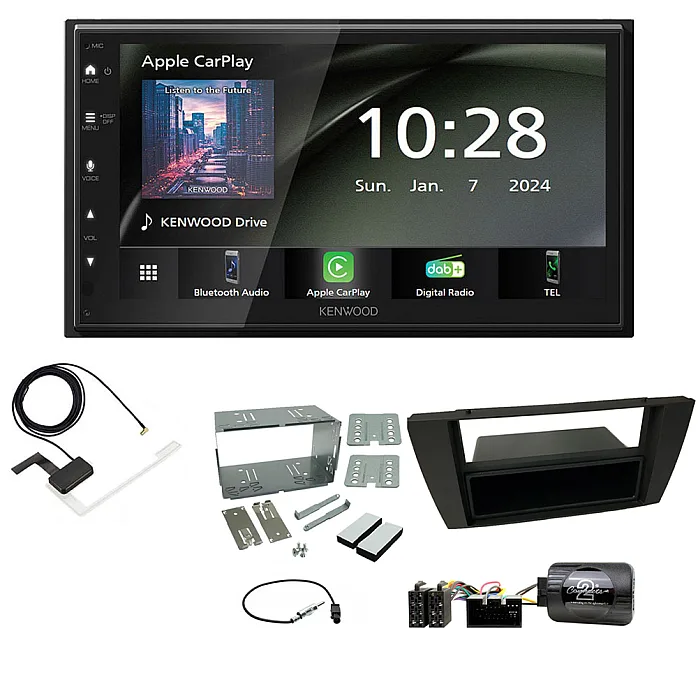 Jaguar S-Type, X-Type Kenwood 6.8" Wireless CarPlay / Android Auto, DAB+ Bluetooth Stereo Upgrade Pack