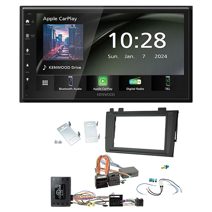 VW Transporter T6.1 2019> Kenwood 6.8" Wireless CarPlay / Android Auto DAB+ Bluetooth Stereo Upgrade Pack