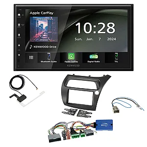 Honda Civic (2006 - 2011) Kenwood 6.8" Wireless CarPlay / Android Auto, DAB+ Bluetooth Stereo Upgrade Pack