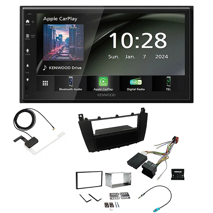 Mercedes C Class 2004 - 2007 6.8" Wireless CarPlay / Android Auto DAB+ Bluetooth Stereo Upgrade Pack