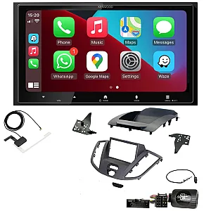Ford Transit 2015-2021 Dark Grey Kenwood DMX7525DABS Wireless Apple CarPlay Android Auto DAB Stereo Upgrade Kit