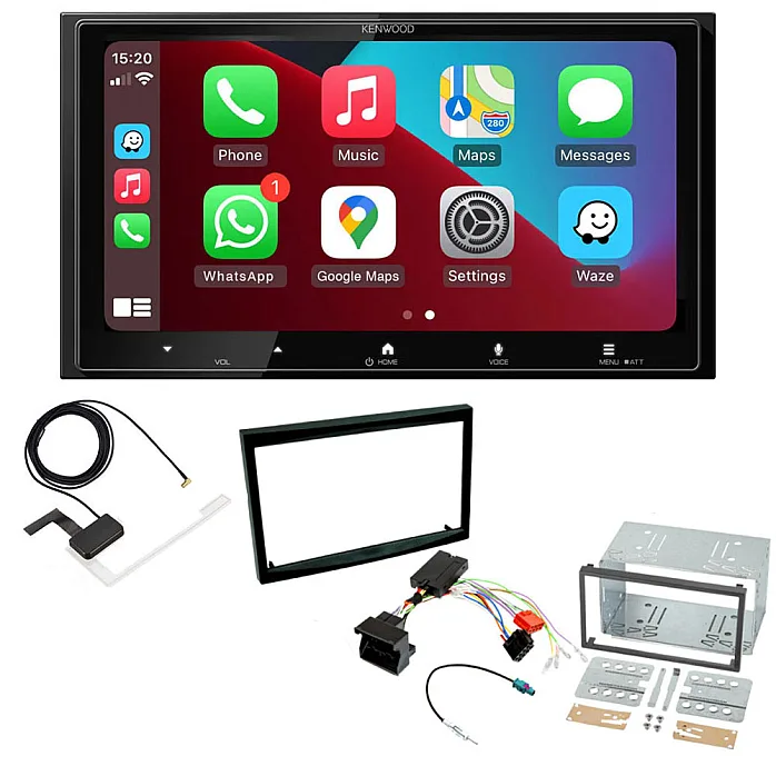 Peugeot Partner II 2008-2018 Kenwood 6.8” Wireless CarPlay / Android Auto, Mirroring, DAB+ Stereo Upgrade Pack