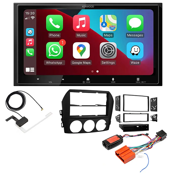 Mazda MX-5 2005-2009 Kenwood 6.8” Wireless CarPlay / Android Auto, Mirroring, DAB+ Stereo Upgrade Pack