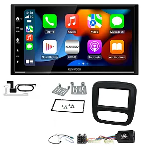 Renault Trafic (2014-2017) Black Kenwood DMX7525DABS Double Din Car Stereo Upgrade Kit