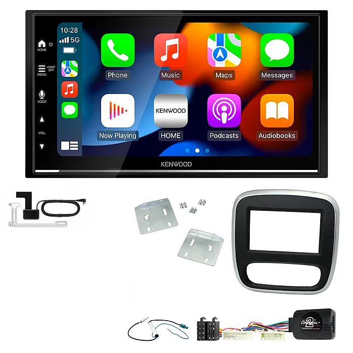 Renault Trafic 2014-2017 Kenwood DMX7525DABS Wireless Apple CarPlay Android Stereo Upgrade Kit